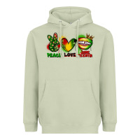 Matcha peace love juneteenth Heavyweight Hoodie - FaDigitalArtStudio