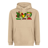 Mushroom peace love juneteenth Heavyweight Hoodie - FaDigitalArtStudio