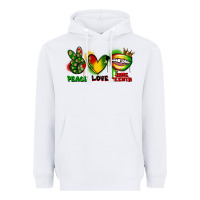 White peace love juneteenth Heavyweight Hoodie - FaDigitalArtStudio