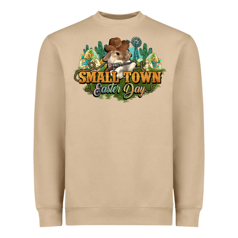 Small Town Easter Day Heavyweight Sweatshirt by NancyCooperArtShop | Teevron