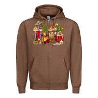 Chestnut Cino De Mayo coffee cups Mexico Zipper Hoodie - HowdyJamesFarm