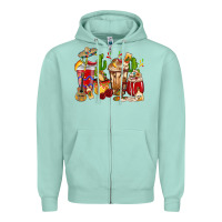Seafoam Cino De Mayo coffee cups Mexico Zipper Hoodie - HowdyJamesFarm