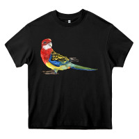 Black Rosella Bird Heavy Core Tee - LillyAllenDesigns
