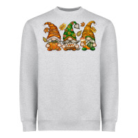 Heather Grey Fall Gnomes Heavyweight Sweatshirt - texasbilliewilder