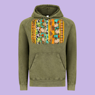 Fall Brushstroke Vintage Hoodie Designed By Bundleandbundleshop