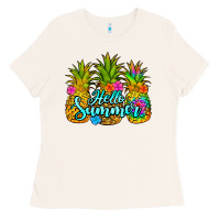 Bone hello summer pineapple Ladies Tee - Jasminsmagicworld