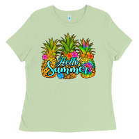 Matcha hello summer pineapple Ladies Tee - Jasminsmagicworld
