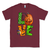 Burgundy love halloween Classic Tee - BundleAndBundleShop
