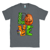 Charcoal Heather love halloween Classic Tee - BundleAndBundleShop