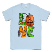 Dusty Blue love halloween Classic Tee - BundleAndBundleShop