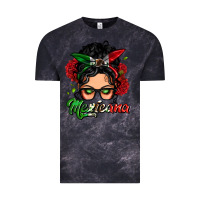 Cloud Black mexicana woman messy bun Vintage Tee - LillyAllenDesigns