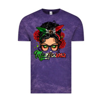 Cloud Purple mexicana woman messy bun Vintage Tee - LillyAllenDesigns