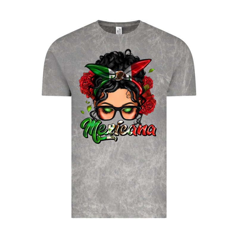 Mexicana Woman Messy Bun Vintage Tee by LillyAllenDesigns | Teevron