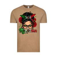 Vintage Coffee mexicana woman messy bun Vintage Tee - LillyAllenDesigns