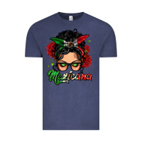 Vintage Denim mexicana woman messy bun Vintage Tee - LillyAllenDesigns