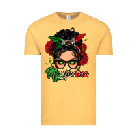 Vintage Mustard mexicana woman messy bun Vintage Tee - LillyAllenDesigns