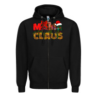 Black Mama claus mother's day Zipper Hoodie - HowdyJamesFarm