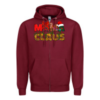 Burgundy Mama claus mother's day Zipper Hoodie - HowdyJamesFarm