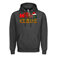 Charcoal Heather Mama claus mother's day Zipper Hoodie - HowdyJamesFarm