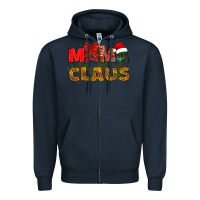 Navy Mama claus mother's day Zipper Hoodie - HowdyJamesFarm