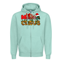 Seafoam Mama claus mother's day Zipper Hoodie - HowdyJamesFarm