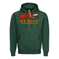 Sports Green Mama claus mother's day Zipper Hoodie - HowdyJamesFarm