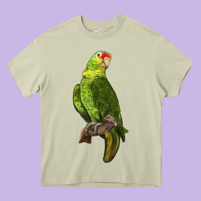 New Zealand Paraket Parrot Heavy Core Tee Designed By Lillyallendesigns