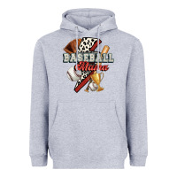 Heather Grey baseball mama Heavyweight Hoodie - FaDigitalArtStudio
