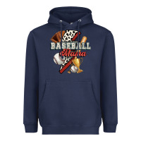Navy baseball mama Heavyweight Hoodie - FaDigitalArtStudio