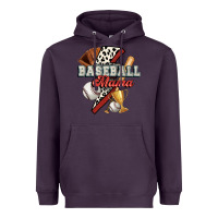 Plum baseball mama Heavyweight Hoodie - FaDigitalArtStudio