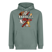 Sage baseball mama Heavyweight Hoodie - FaDigitalArtStudio