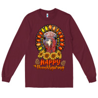 Burgundy happy thanksgiving gemstone Long Sleeve Tee - RanaPortraitStore