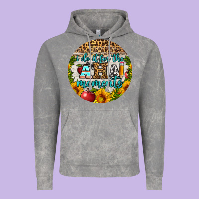 I Do It For The Aha Moments Round Earring Vintage Hoodie Designed By Bundleandbundleshop