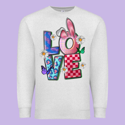 Easter Love Premium Sweatshirt Designed By Fadigitalartstudio