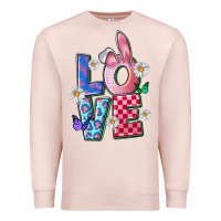 Pale Pink easter love Premium Sweatshirt - FaDigitalArtStudio