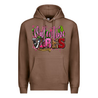 Chestnut valentine vibes with cowgirl boots olivia Premium Hoodie - OliviaCreatesArt