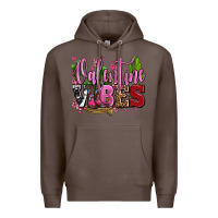 Coffee valentine vibes with cowgirl boots olivia Premium Hoodie - OliviaCreatesArt