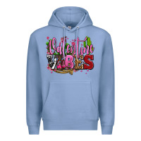 Colony Blue valentine vibes with cowgirl boots olivia Premium Hoodie - OliviaCreatesArt