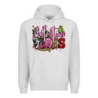Dove Grey valentine vibes with cowgirl boots olivia Premium Hoodie - OliviaCreatesArt