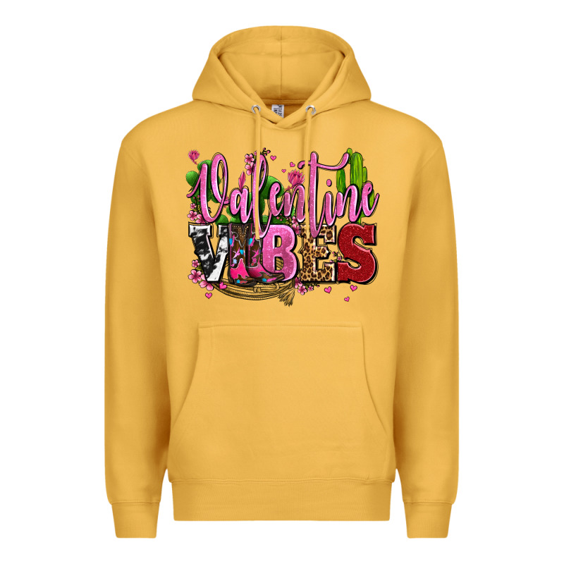 Valentine Vibes With Cowgirl Boots Olivia Premium Hoodie by OliviaCreatesArt | Teevron