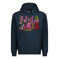 Navy valentine vibes with cowgirl boots olivia Premium Hoodie - OliviaCreatesArt