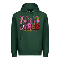Sports Green valentine vibes with cowgirl boots olivia Premium Hoodie - OliviaCreatesArt