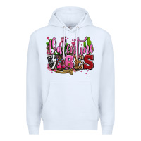 White valentine vibes with cowgirl boots olivia Premium Hoodie - OliviaCreatesArt