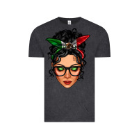 Vintage Black mexican latina girl messy bun Vintage Tee - LillyAllenDesigns