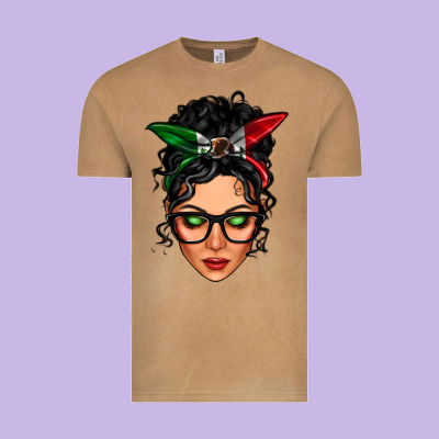 Mexican Latina Girl Messy Bun Vintage Tee Designed By Lillyallendesigns