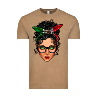 Vintage Coffee mexican latina girl messy bun Vintage Tee - LillyAllenDesigns