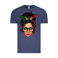 Vintage Denim mexican latina girl messy bun Vintage Tee - LillyAllenDesigns