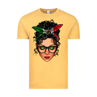 Vintage Mustard mexican latina girl messy bun Vintage Tee - LillyAllenDesigns