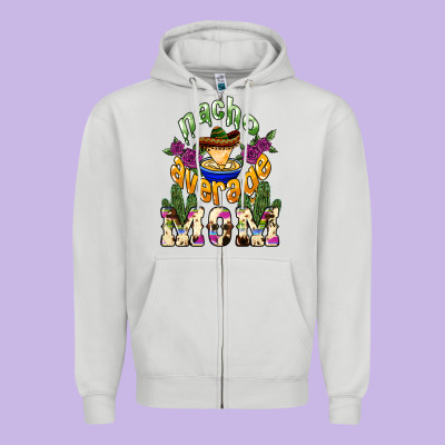 Nacho Average Mom Mother's Day Zipper Hoodie Designed By Howdyjamesfarm