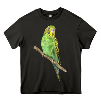 Asphalt Budgeriar Bird Parrot Heavy Core Tee - LillyAllenDesigns